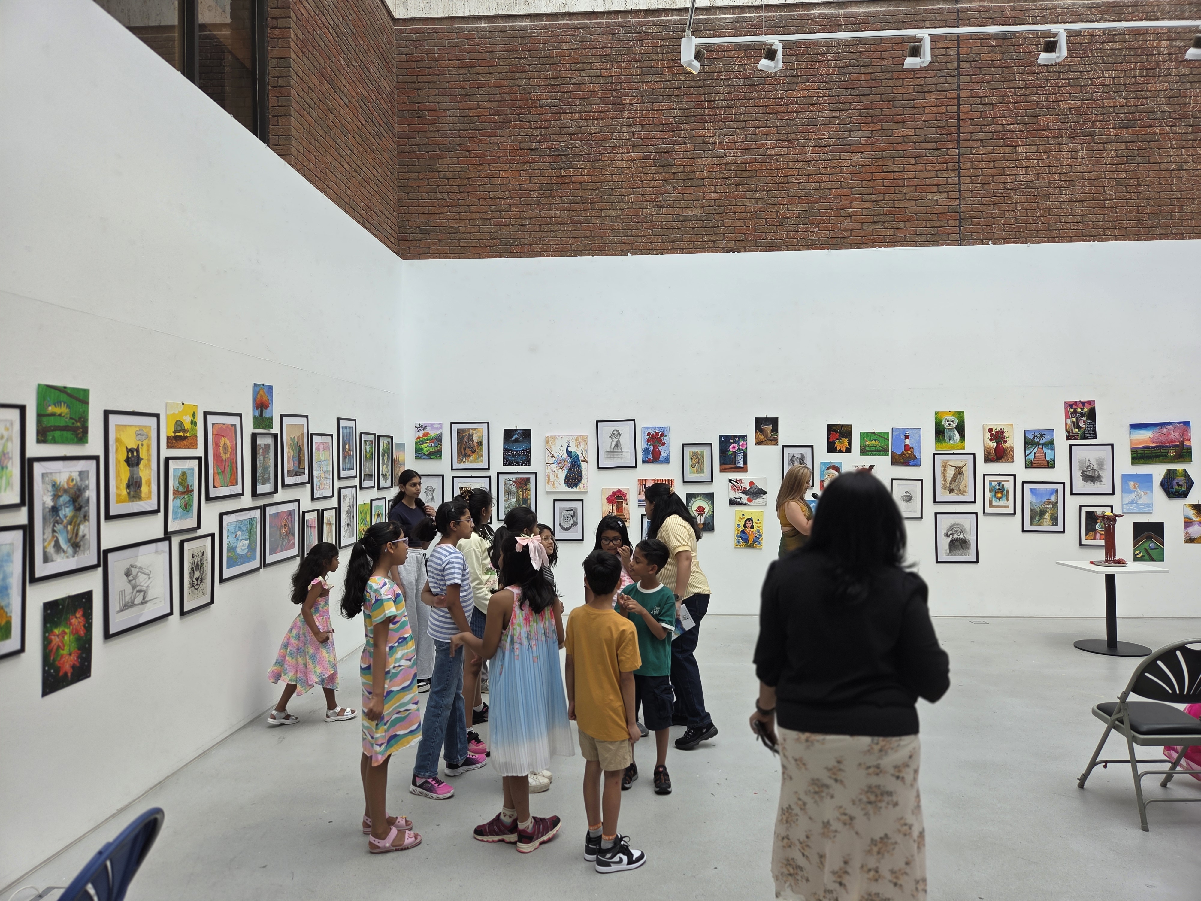 Sayantika's Art Studio student artwork on display and craft carnival at The Mell Square, Solihull
