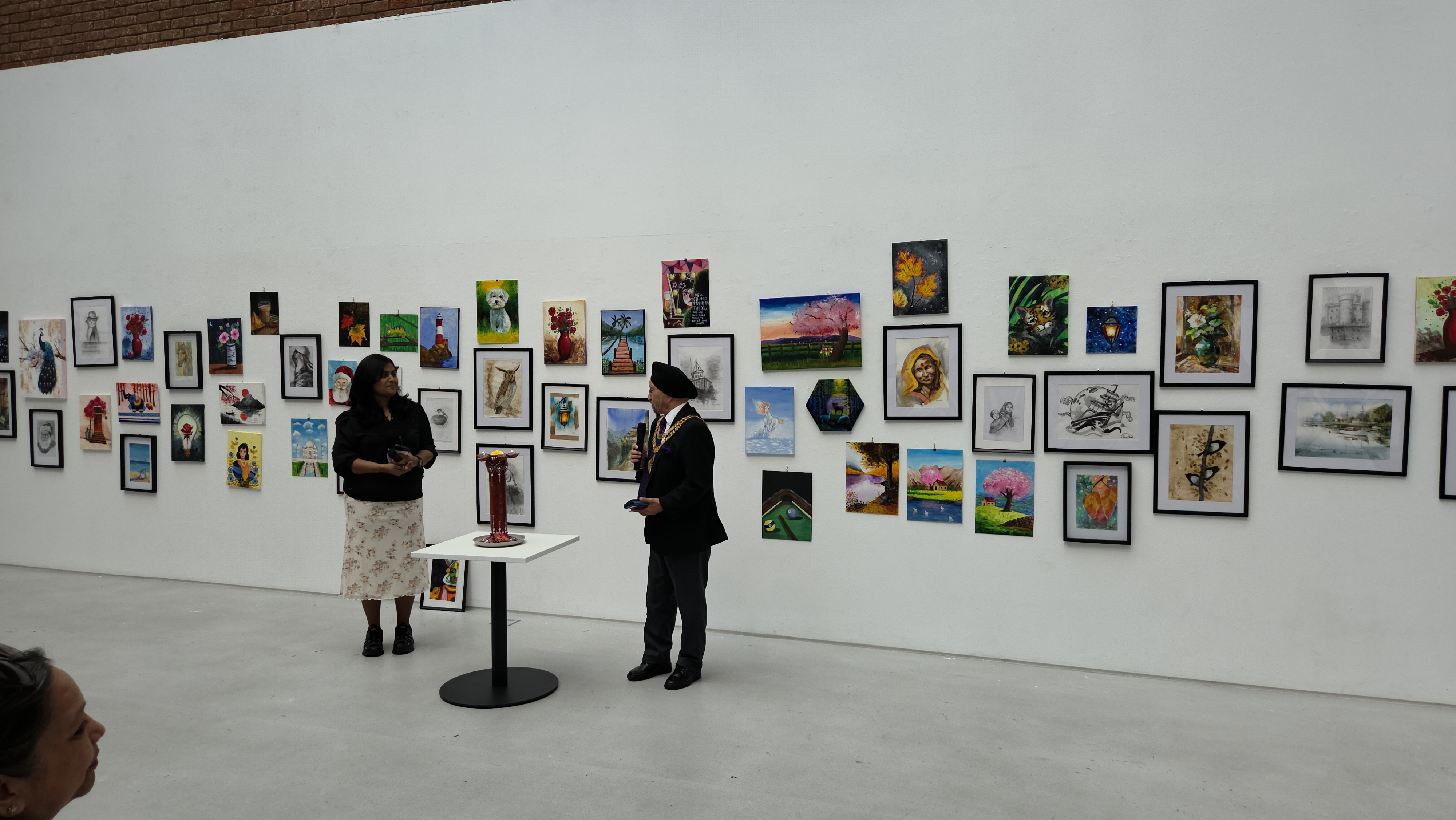 Sayantika's Art Studio student artwork on display and craft carnival at The Mell Square, Solihull
