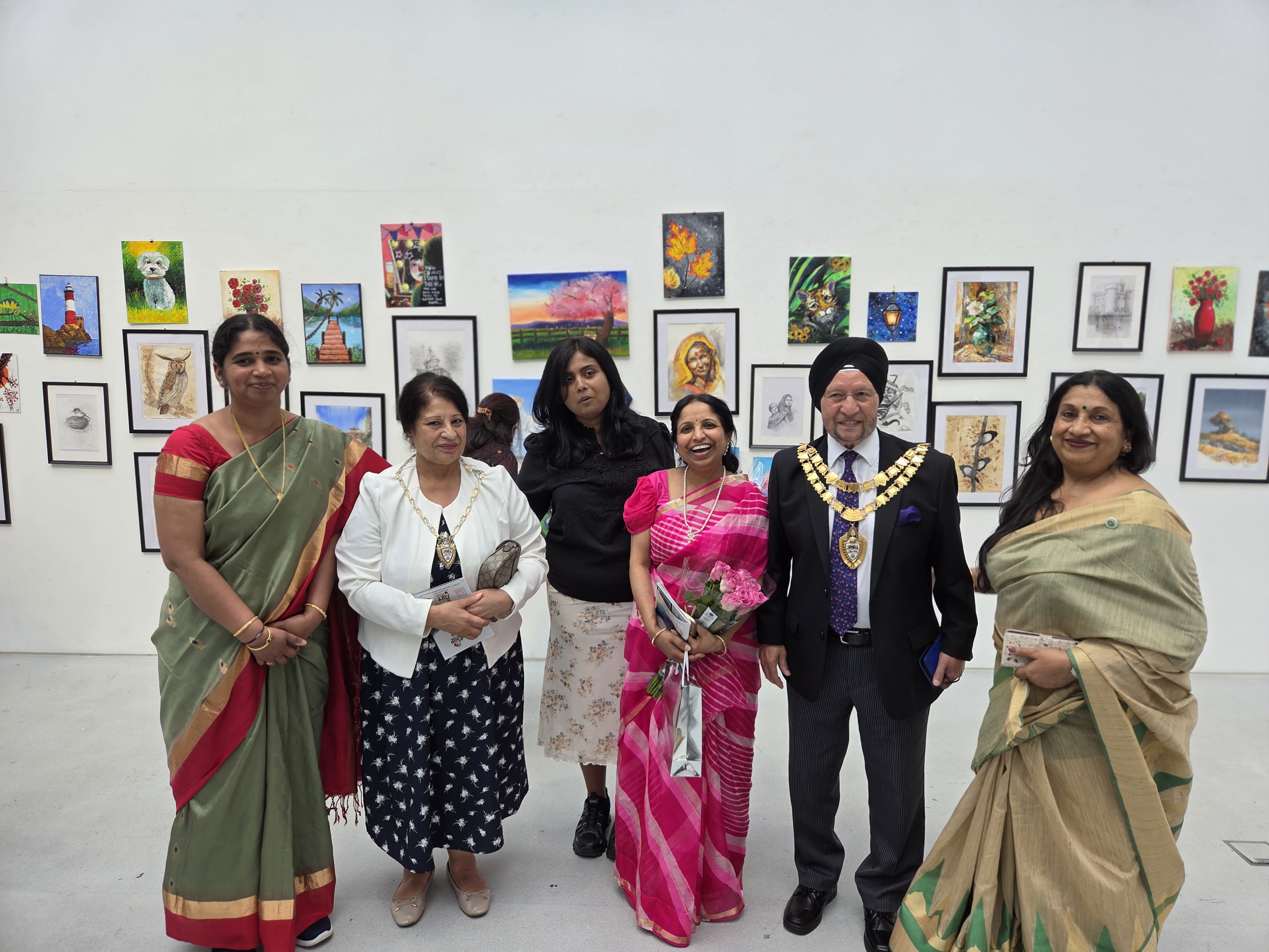 Sayantika's Art Studio student artwork on display and craft carnival at The Mell Square, Solihull