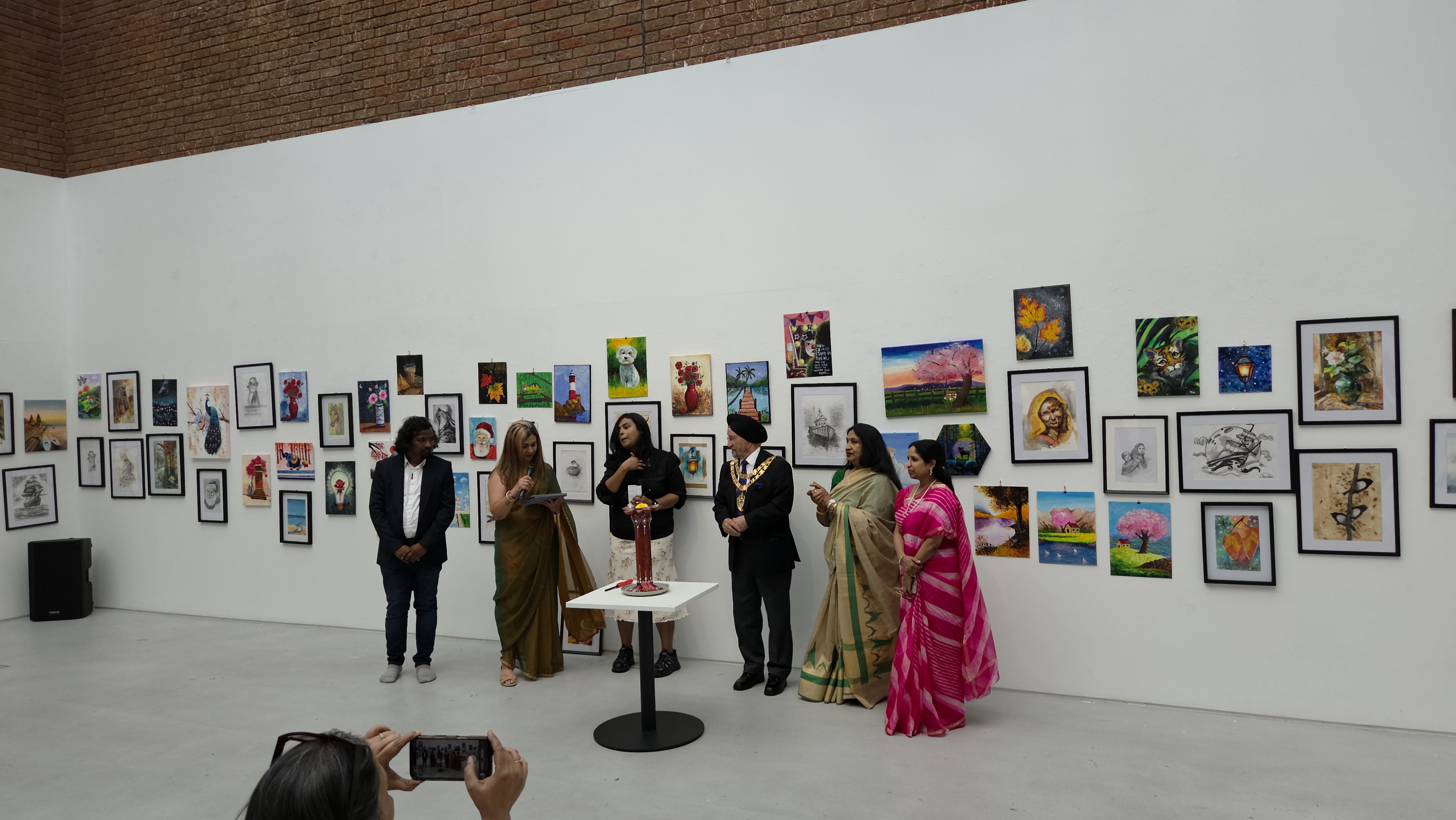 Sayantika's Art Studio student artwork on display and craft carnival at The Mell Square, Solihull
